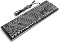 Heayzoki Wired Gaming Keyboard RGB Backlit Retro Mechanical 104 Keys Ergonomic Design for PC Computer Laptop
