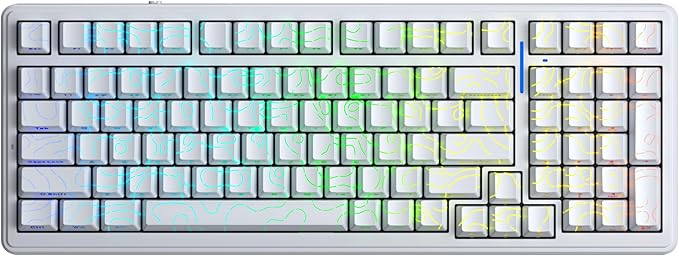 x Aula F99 Pro Wireless Mechanical Gaming Keyboard Hot Swappable Custom Cream Keyboard with RGB Backlit Pre-lubed Linear Switches Gasket Structure PBT Keycaps Blutooth Keyboards for PC Xbox