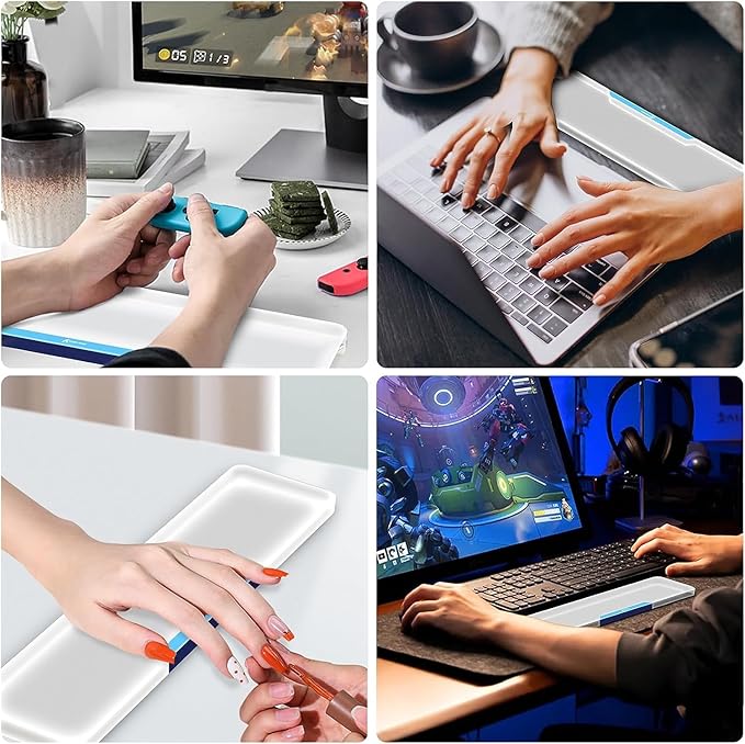 SELORSS Acrylic Keyboard Wrist Rest Pro- TENKEYLESS 80% Keyboard- Mechanical Keyboards Ergonomic Palm Rest for Computer KeyboardAnti-Slip BaseWrist Pad for LaptopOffice &amp Home-Easy TypingBlack