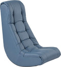 FDP Tufted Floor Rocker for Kids Teens and Adults Comfortable Ergonomic Chair for Reading Playing Video Games or Watching TV - Powder Blue 10488-PB