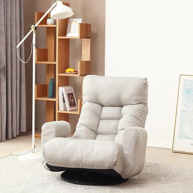 Adjustable Head and Waist Game Chair Lounge Chair in The Living Room 360 Degree Rotatable Sofa ChairRotatable Seat Leisure Chair