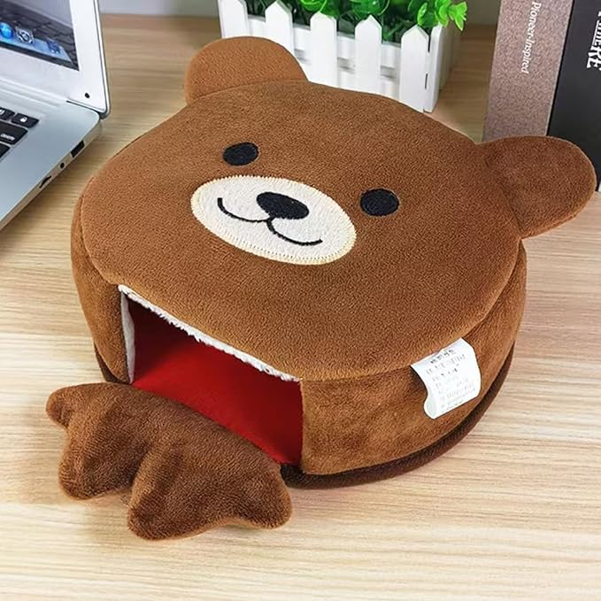 USB Heated Mouse Pad Hand Warmer - USB Heated Plush Mousepad with Wrist-Guard Rest Support CushionHand Warming Mouse Pad for Women Men Office Home Computer Laptop Accessories (Khaki)