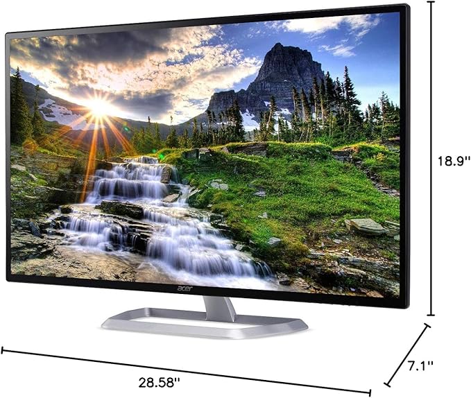 acer EB321HQU Cbidpx 31.5 WQHD (2560 x 1440) IPS Monitor (Display Port HDMI &amp DVI Port)Black