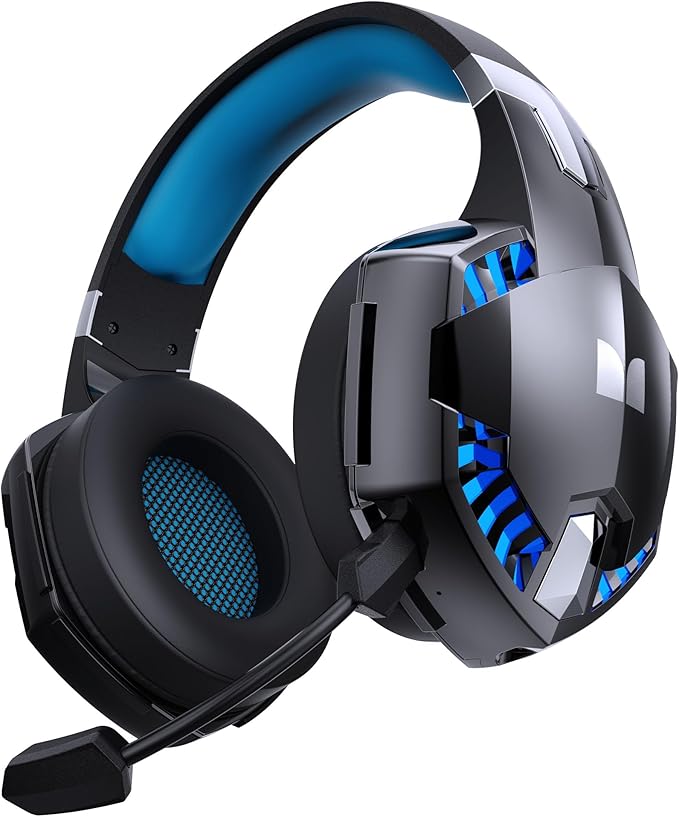 Monster Mission 300 Wireless Gaming Headset 2.4GHz/Bluetooth HeadphonesLow Latency Stereo Audio Location Recognition 48H Battery Life Suitable for PS5 PC PS4 and Other Gaming Devices