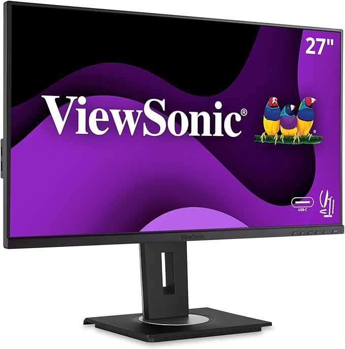 ViewSonic VG275 27 Inch IPS 1080p Monitor Designed for Surface with Advanced Ergonomics 60W USB C HDMI and DisplayPort
