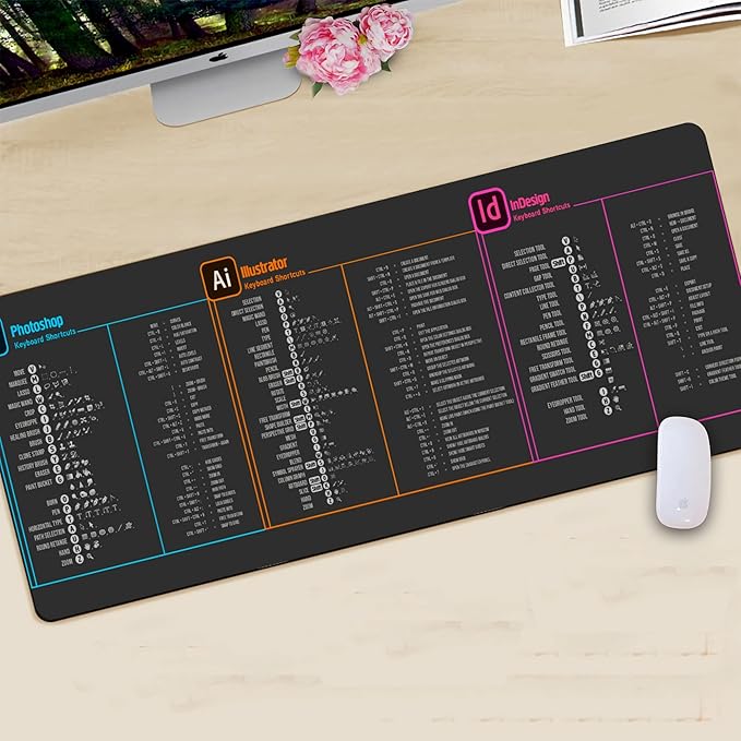 Designer Photo Editing Software Mouse mat photoshop shortcut Keyboard tips gifts for beginner photographers giftsphotography gifts mouse pad large desk mats KMH
