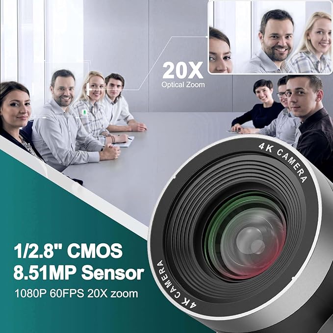 4K PTZ Camera20X PTZ Camera4KP30 IP Streaming Output with HDMI3G-SDIUSB 3.0 for Conferencing Church and Schools.(SDI+HDMI+USB3.0+IP 20X)
