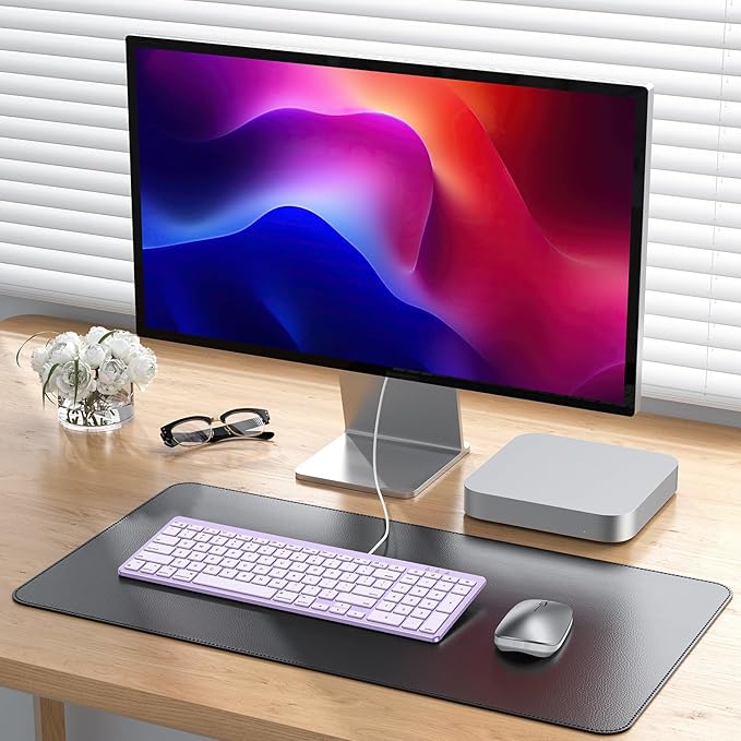 OMOTON Wired Keyboard Compatible with Mac with Dual Interface (USB and Type-C) Numeric Keypad Compatible with MacBook Pro/Air iMac Mac mini/Pro Laptop Purple