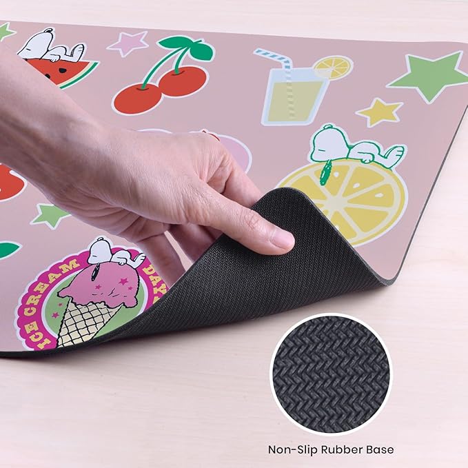 Head Case Designs Officially Licensed Peanuts Snoopy Fruit Treats Graphics 37.4 x 15.75 x 0.16 inches (900 x 400 mm) - XL Gaming Office Desk PC Keyboard Mouse Mat Pad