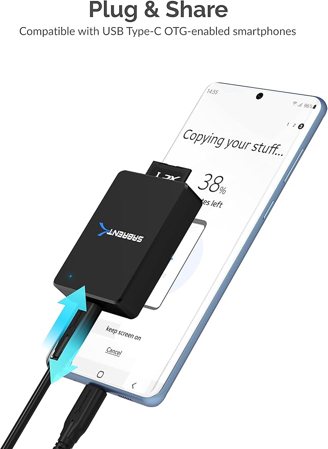 SABRENT USB 3.2 Type-C and Type-A to SD Express 7.1 Card Reader (CR-SDX7)
