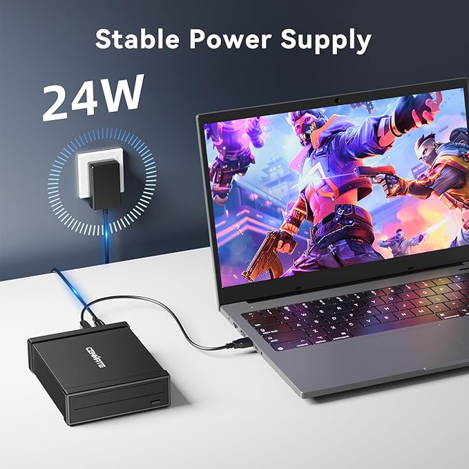5.25 Blu-Ray/CD/DVD SATA Drive Enclosure with USB A/C 3.0 5.25 Drive Enclosure Optical Drive Enclosure fit Any Drive Depth up to 171mm Aluminum Alloy(Optical Drive not Included)