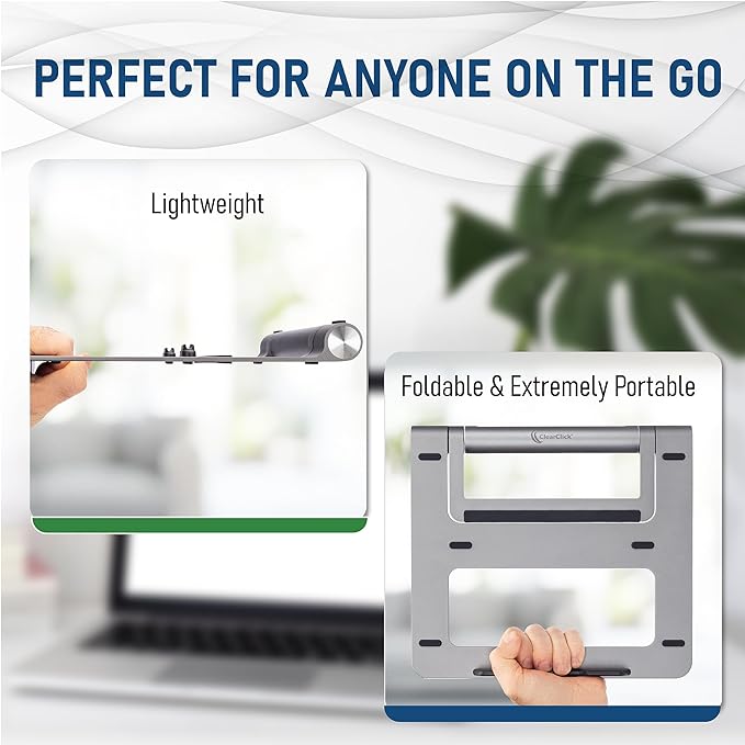 ClearClick 6-in-1 USB-C Portable Docking Station &amp Laptop Stand - 2X USB 3.0 Ports HDMI LAN Ethernet SD Card Reader MicroSD Card Reader USB PD Charging