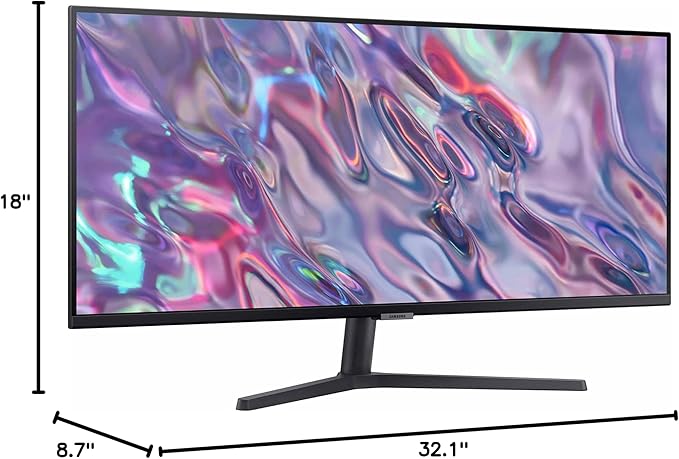 SAMSUNG 34 ViewFinity S50GC Series Ultra-WQHD Monitor 100Hz 5ms HDR10 AMD FreeSync Eye Care Borderless Design PIP PBP LS34C502GANXZA 2023 Black