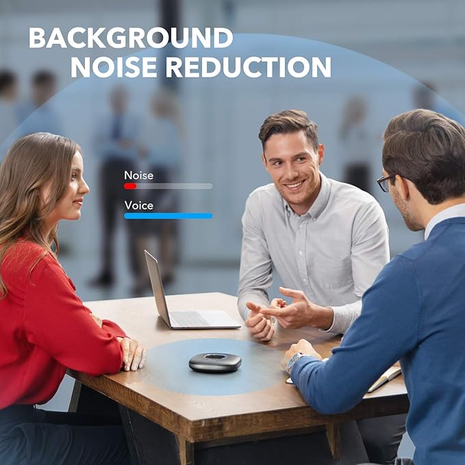 Anker PowerConf Zoom Certified Conference Speaker PowerConf C200 2K Webcam 360°Enhanced Voice Pickup 24H Call Time AI-Noise Canceling Microphones Adjustable Field of View Low-Light Correction