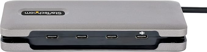 StarTech.com 4-Port USB-C Hub 4X USB-C Ports USB 3.1-10Gbps - Portable USB C Hub w/ 100W Power Delivery Pass-Through - USB Type C Hub w/ 12.6in/32cm Wrap-Around Cable - USBC Splitter (HB31CM4CPD3)
