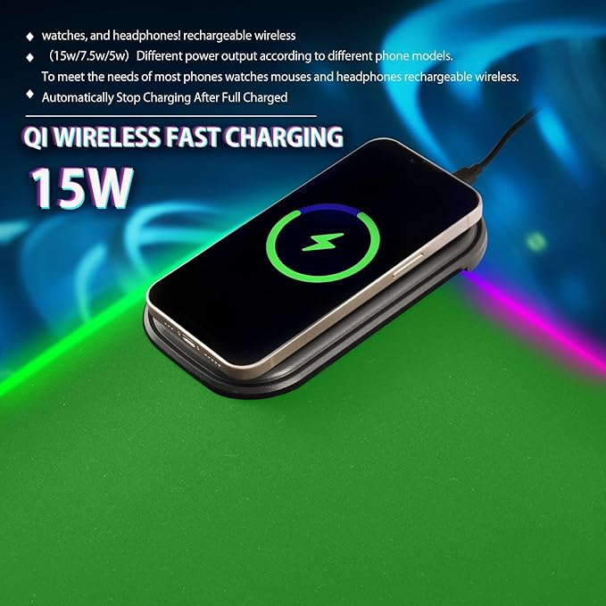 Teal Bright Mouse Pad Gaming Mousepad Non Slip Desk Mat Wireless Charging RGB Computer Mouse Pads Keyboard Pad Mats for Home Desktop Office 35.4 x 15.7 in
