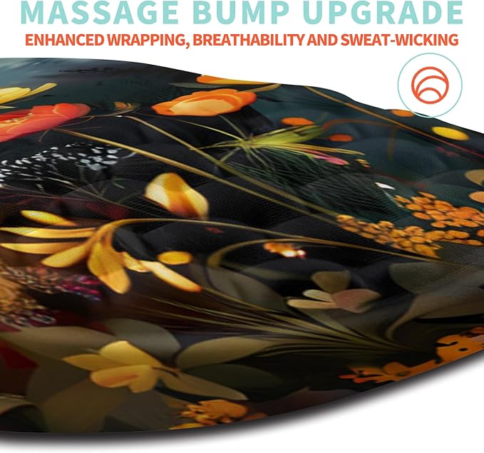 Ergonomic Mouse Pad Wrist Support with Memory Foam Massage Bulge Carpal Tunnel Pain Relief Mousepad Wrist Rest for Mouse(12x8 inch Midnight Forest)