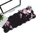 Sakura Cherry Blossom Desk Mat Mouse Pad 31.5 x11.8 XL Extended Mousepad Huge Mouse Pads with Stitched Edges Desk Pad for Work Game Office Home
