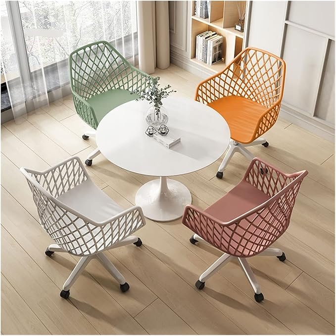 Adjustable Office Computer Chair with Armrest Backrest Office Chairs Armchair Computer Chair Office Furniture Lift Swivel Gamer Chair(Orange Cushion)