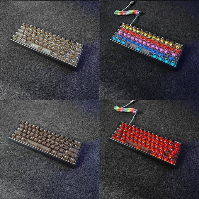 FKZ H60 Aluminum Keyboard Case60% Compact Customized Mechanical Gaming Keyboard Housing Compatible with Wooting60/Win60/GH60/MADLIONS MAD60HE/61Keys Barebones Keyboard DIY (Black)