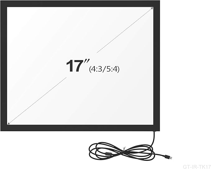 GreenTouch 10 Points 17 Inch Infrared Touch Frame IR Touch Screen Panel Overlay Kits with USB Plug and Play…