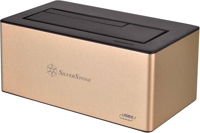 SilverStone Technology External Hard Drive Docking Station Supports One 2.5 or 3.5 Drive RL-TS11G-C