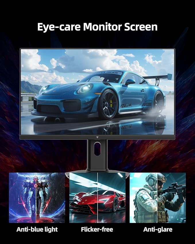 KTC 24.5 Inch 300Hz Gaming Monitor - FHD 1080P Fast IPS PC Monitor Gaming 1ms Adaptive Sync HDR 240Hz Monitors Gamer with Display Port1.4x1 HDMI 2.0x2 119% sRGB VESA Mount DP Cable (Renewed)