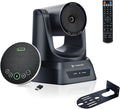 TONGVEO Conference Room Camera System 4K UHD 3X Optical Zoom 93° Ultra-Wide FoV USB3.0 PTZ Camera and Wireless Bluetooth Speakerphone with Microphones Works with Zoom OBS Skype Teams and More