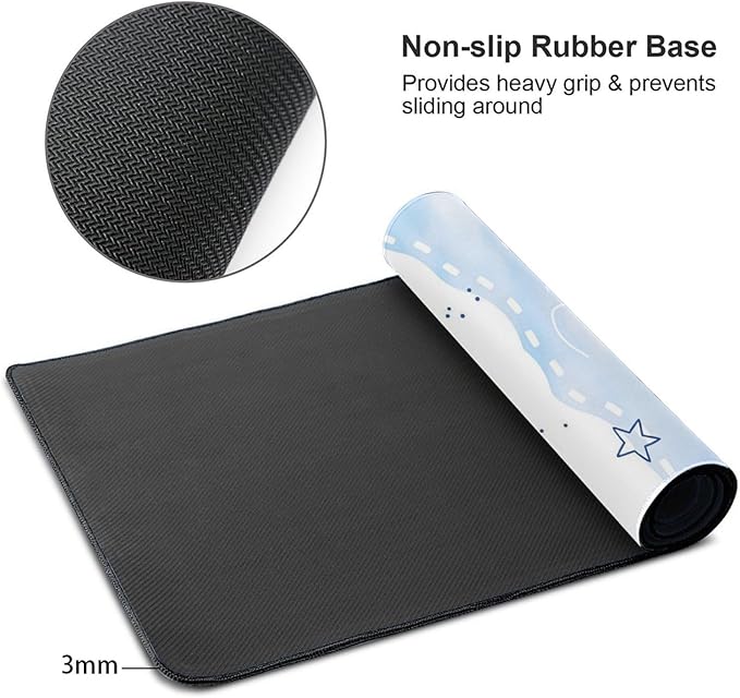 White Checkered Desk Cover MatExtended Large Mouse PadComputer Laptop Mat Desk Decor for Office Game Home 30x16 Inch