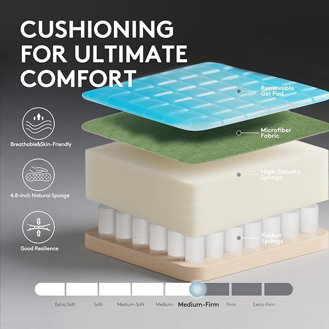 Gaming Chair Breathable FabricComputer Office Chair with FootrestMassage Lumbar Support and Gel PadErgonomic Reclining Gamer Chair with Adjustable Armrests and Spring Cushion Green