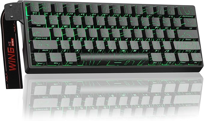 Aula WIN60 HE - 60% Mechanical Gaming Keyboard Wired Hall Effect Magnetic Switch Hot Swappable Adjustable Actuation RT Mode 8000 Hz Polling Rate RGB Keyboard 60 Percent Compact Design for PC