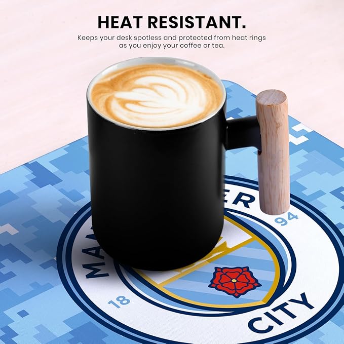 Head Case Designs Officially Licensed Manchester City Man City FC Blue Digital Camou Crest Logo 23.62 x 11.81 x 0.12 inches (600 x 300 mm) - L Gaming Office Desk PC Keyboard Mouse Mat Pad