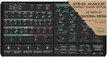 Stock Market Desk Mat - 22 x 12 Stock Market Mouse Pad with Candlestick &amp Stock Chart Patterns - Wrist Support for Day Traders &amp Investors - Anti-Slip Durable &amp Smooth Surface - Trading