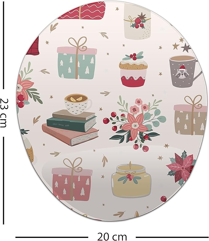 Ergonomic Mouse Pad with Wrist Rest Digital Printed Mouse Mat for Tendon Sheath Problems Non-Slip Base for Office and Home Size: 20 x 23 cm