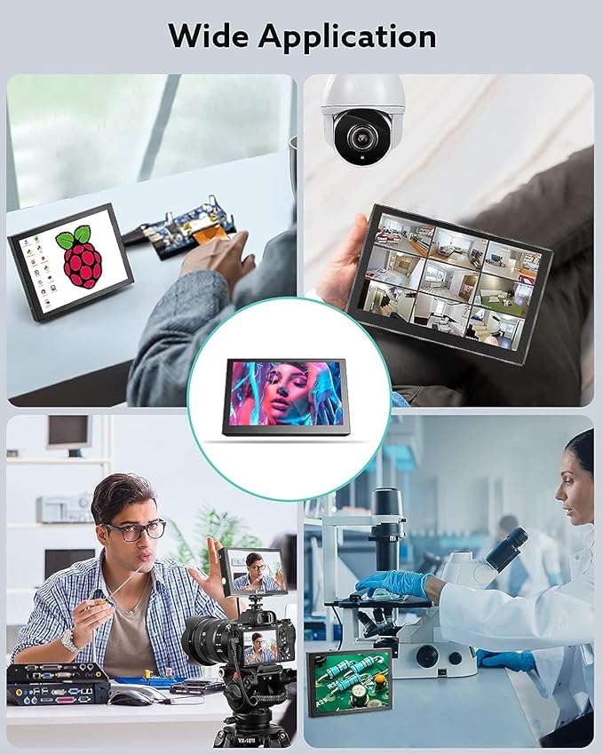 Eyoyo 5 inch Monitor 800x480 Mini TFT LCD Screen Small Camera Video Monitor 1/4 Screw Hole with HDMI/VGA/AV Video Input for Car PC DVD DVR CCD DSLR-140° Wide Angle Metal Housing