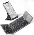 Slim Foldable Wireless Keyboard Compatible with Sony Xperia Z1 Compact with TOUCHPAD Mouse Fully Universal Providing 48H Use 560 Days Standby Portable Compact Tri-Fold Rechargeable!