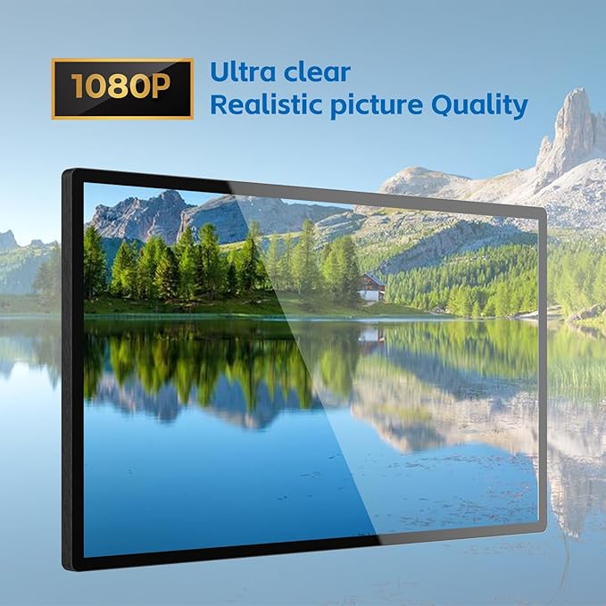 GreenTouch 43 Inch Industrial Digital Signage Touchscreen Monitor 500 Nits Display 1920 x 1080P Built-in Speaker with HDMI + VGA + DVI Ports for Advertising