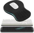 MEKASS Ergonomic Mouse Pad and Keyboard Wrist Rest Set Super Soft Memory Foam Desk Wrist Support for Computer Keyboard Non-Slip Arm Palm Rests Cushion for Typing Gaming Office Laptop Mac (Black)