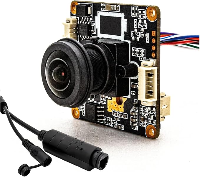 3MP 25FPS IP Camera Module 1mm 180 Degree Wide Angle Lens M12 Mount Lens POE48V Mini Webcam Security Camera Board