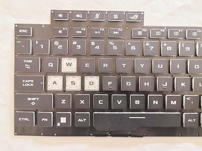 New Replacement US&ampEnglish Backlit Keyboard for ASUS ROG Strix G731 G731GT G731GU G731GV G731GW Laptop Black with RGB Colorful Backlight [Not Per-Key]