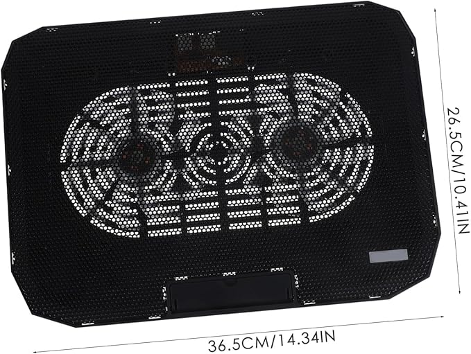 Laptop Cooling Stand with Quiet Fans and LCD Display Portable Cooling Pad for Laptops for Office Home and Gaming Use