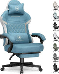 GTPLAYER Gaming Chair Fabric Computer Office Chair with Pocket Spring Cushion Ergonomic Office and Gaming Video Gaming Chair with Linkage Armrests High Back Desk Chair with Adjustable Recliner