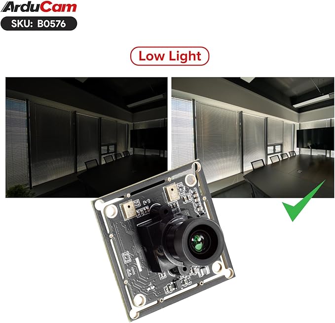 Arducam USB Camera Module 2MP Lightburn Camera IMX662 Ultra Low Light USB2.0 Webcam