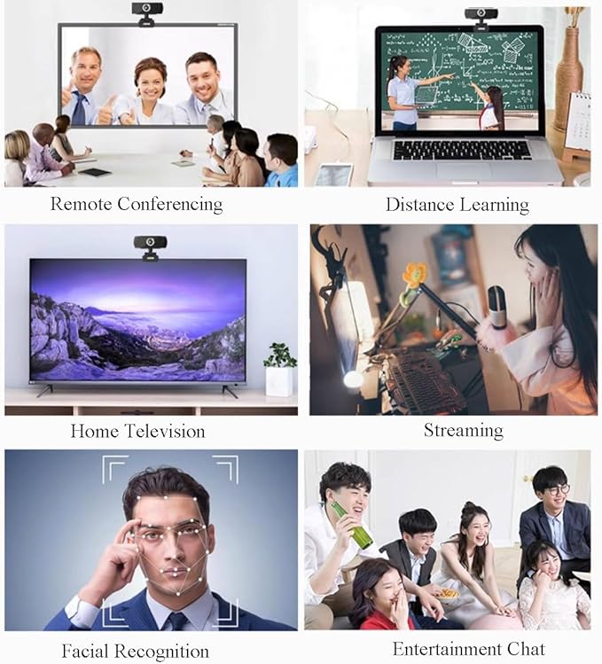 GIZNXBA 1080P Webcam with Microphone Streaming Webcam Manual Focus Plug and Play Noise-Canceling Microphone for Creators Podcasters Meetings
