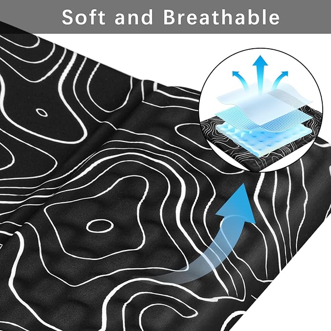 Keyboard Wrist Rest -Ergonomic Mouse Pad- with Carpal Tunnel Pain Relief Massage Bumps and Full Memory Gel Design - Ideal Frequent Computer (Line)