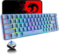 65% Wired Gaming Mechanical Keyboard and Mouse Combo Mini 68 Keys RGB Backlight Lightweight RGB Optical MouseMouse Pad Compatible with PS4XboxPCLaptopMAC (Blue/Blue Switch)