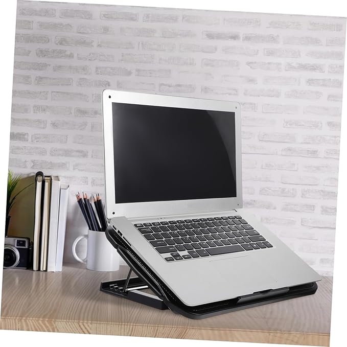 Adjustable Laptop Cooling Pad Stand Lightweight Portable Notebook Fan for Efficient Heat Reduction Durable Design for Go Use Compact Cooling Mat for Laptops