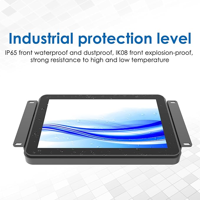 10.1 Inch 1000 Nits Sunlight Readable Multi Touch PCAP Open Frame Touch Screen Monitor Industrial LCD Display with 1280x800 Black