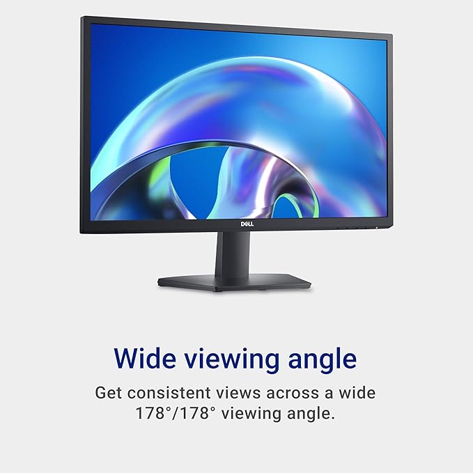 Dell 24 SE2425H Monitor - 23.8-Inch Full HD (1920x1080) VA Panel 5ms Response Time Tilt Certified by TÜV Rheinland for 3-Star Eye Comfort - Black