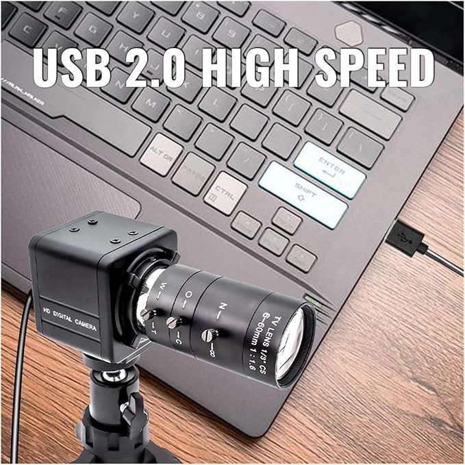 1080P 90FPS Global Shotter USB Camera High Frame AR0234 Industrial Metal Box Manual Zoom Lens Blur Mini Webcam